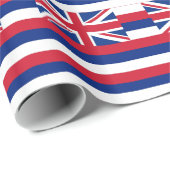 Umschlagpapier mit Flagge Hawaiis Geschenkpapier (Rolleneckpunkt)