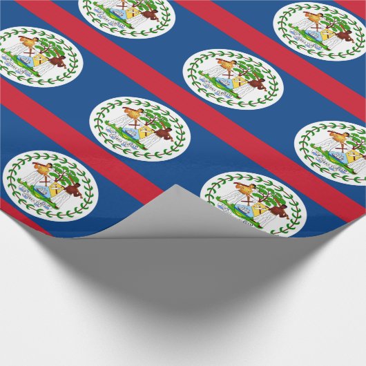 Umschlagpapier mit Flagge von Belize Geschenkpapier (Ecke)