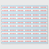 Umschlagpapier mit Flagge von Chicago Geschenkpapier (Flach)