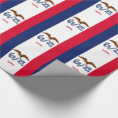 Umschlagpapier mit Flagge von Iowa Geschenkpapier (Ecke)