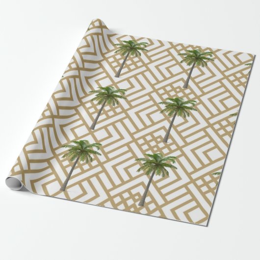 Umschlagpapier mit geometrischer Gold-Geometrie un Geschenkpapier (Ungerollt)