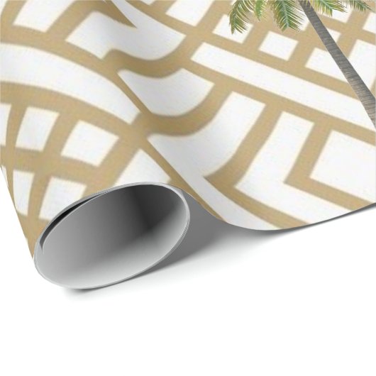 Umschlagpapier mit geometrischer Gold-Geometrie un Geschenkpapier (Rolleneckpunkt)