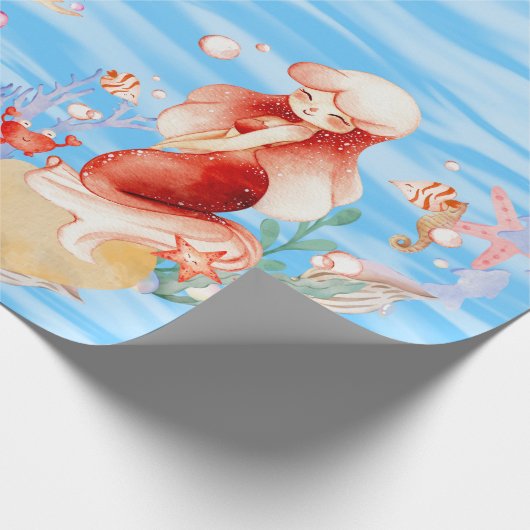 Umschlagpapier mit Mermaids Geschenkpapier (Ecke)