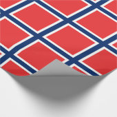 Umschlagpapier mit norwegischer Flagge Geschenkpapier (Ecke)