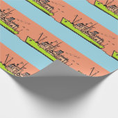 Umschlagpapier, nautisch geschenkpapier (Ecke)