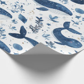 Umschlagpapier, Niedliche Whalegestaltung, Geschen Geschenkpapier (Ecke)