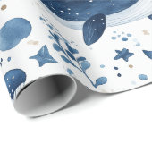 Umschlagpapier, Niedliche Whalegestaltung, Geschen Geschenkpapier (Rolleneckpunkt)