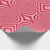 Umschlagpapier - optische Illusionsherzen Geschenkpapier (Ecke)