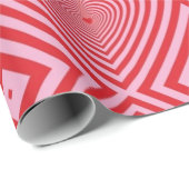 Umschlagpapier - optische Illusionsherzen Geschenkpapier (Rolleneckpunkt)