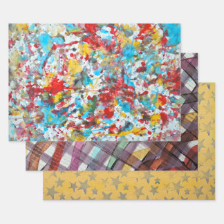 Umschlagpapier - Papierdesigns einfügen Geschenkpapier Set