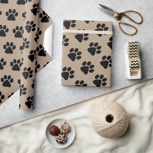 Umschlagpapier - Puppy Paw Prints Geschenkpapier (Basteln)