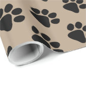 Umschlagpapier - Puppy Paw Prints Geschenkpapier (Rolleneckpunkt)