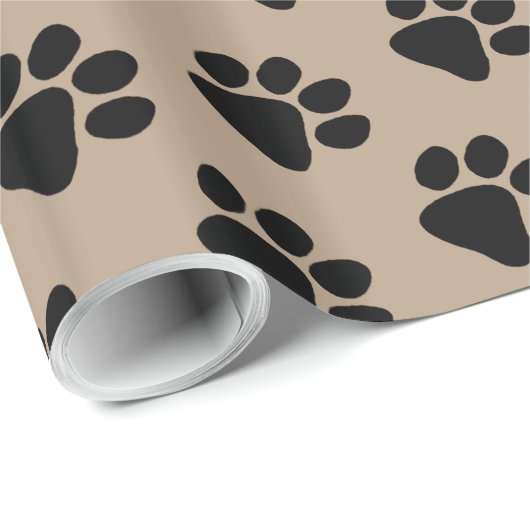Umschlagpapier - Puppy Paw Prints Geschenkpapier (Rolleneckpunkt)