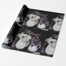 Umschlagpapier Rl 6' Pitchers, Trauben und Blume Geschenkpapier