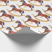 Umschlagpapier - Rockpferd Geschenkpapier (Ecke)