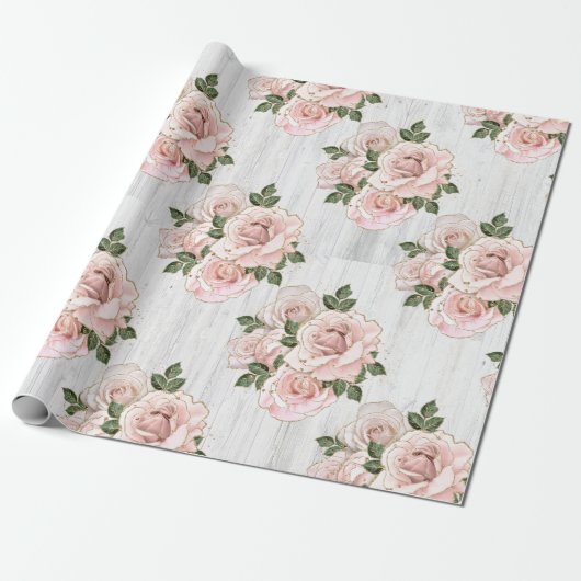 Umschlagpapier Roll 6' Rustikale Rose Geschenkpapier (Ungerollt)