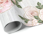 Umschlagpapier Roll 6' Rustikale Rose Geschenkpapier (Rolleneckpunkt)