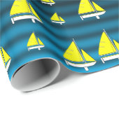 Umschlagpapier Sailboote Geschenkpapier (Rolleneckpunkt)