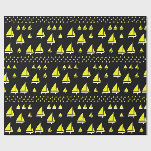 Umschlagpapier Sailboote Geschenkpapier (Flach)