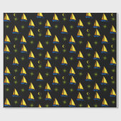Umschlagpapier Sailboote Geschenkpapier (Flach)