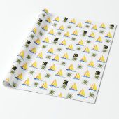 Umschlagpapier Sailboote Geschenkpapier (Ungerollt)