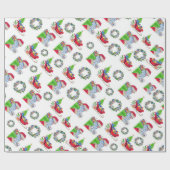 Umschlagpapier Santa und Sleigh Geschenkpapier (Flach)