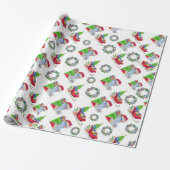 Umschlagpapier Santa und Sleigh Geschenkpapier (Ungerollt)