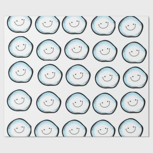 Umschlagpapier Schneeballherzen Geschenkpapier (Flach)