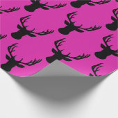 Umschlagpapier - schockierender Kopf in rosa Staun Geschenkpapier (Ecke)