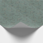 Umschlagpapier - Schwarz-Grün-Art-Deco Geschenkpapier (Ecke)