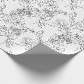 Umschlagpapier - Schwarz-Weiß-Muster Geschenkpapier (Ecke)