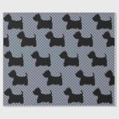 Umschlagpapier - Scottie Dog Tartan Geschenkpapier (Flach)
