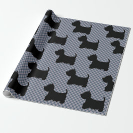 Umschlagpapier - Scottie Dog Tartan Geschenkpapier