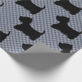 Umschlagpapier - Scottie Dog Tartan Geschenkpapier (Ecke)