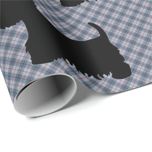 Umschlagpapier - Scottie Dog Tartan Geschenkpapier (Rolleneckpunkt)