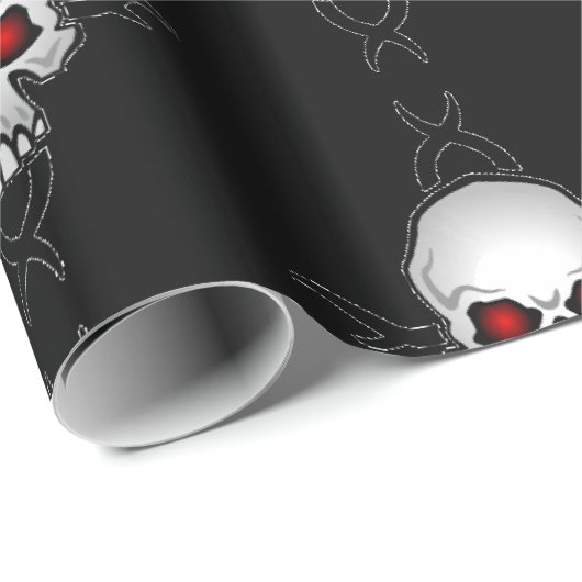 Umschlagpapier Skulls Geschenkpapier (Rolleneckpunkt)