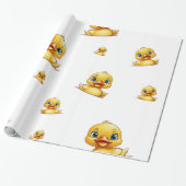 Umschlagpapier - Thema Gummi Ducky Geschenkpapier (Ungerollt)