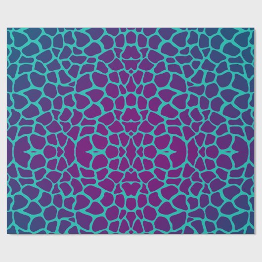 Umschlagpapier - Tierische Druckgiraffe Rosa/Blau Geschenkpapier (Flach)