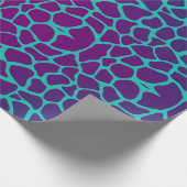 Umschlagpapier - Tierische Druckgiraffe Rosa/Blau Geschenkpapier (Ecke)