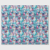 Umschlagpapier - Transgender-Pride-Pinguine 1 Geschenkpapier (Flach)