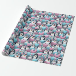 Umschlagpapier - Transgender-Pride-Pinguine 2 Geschenkpapier