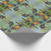 Umschlagpapier - Tropische Vögel 02 Geschenkpapier (Ecke)