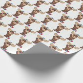 Umschlagpapier - unter dem Mistleton Geschenkpapier (Ecke)