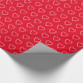 Umschlagpapier Valentine Hearts Geschenkpapier (Ecke)