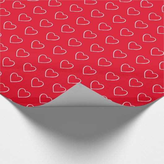 Umschlagpapier Valentine Hearts Geschenkpapier (Ecke)
