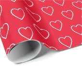 Umschlagpapier Valentine Hearts Geschenkpapier (Rolleneckpunkt)