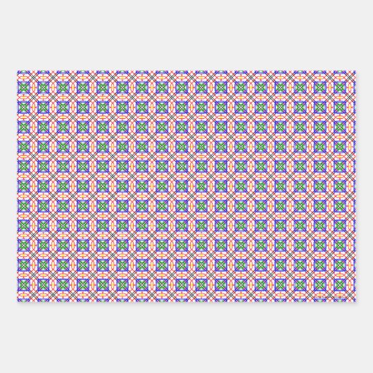 Umschlagpapier - Variationen des fünffarbigen Boog Geschenkpapier Set (Vorderseite 3)