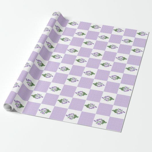 Umschlagpapier: Violet-Imitate-Muster Geschenkpapier (Ungerollt)