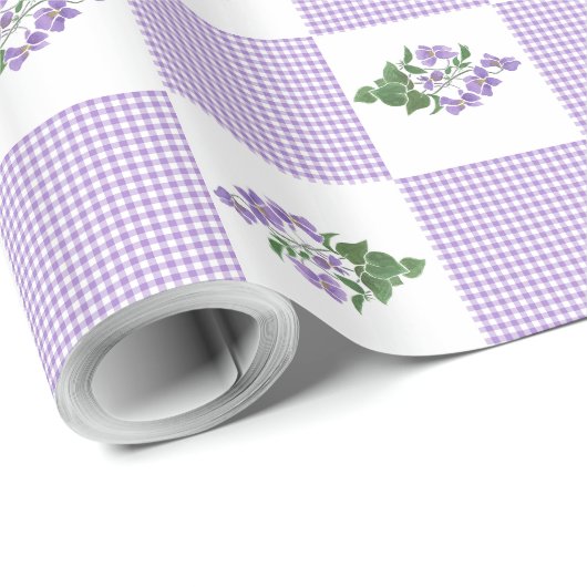 Umschlagpapier: Violet-Imitate-Muster Geschenkpapier (Rolleneckpunkt)