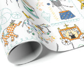 Umschlagpapier von Circus Animal Performers Geschenkpapier (Rolleneckpunkt)